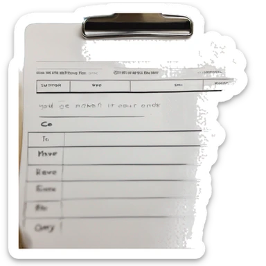 Make me a sign up form clipboard used by coaches sticker