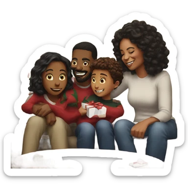 christmas moment with family  sticker