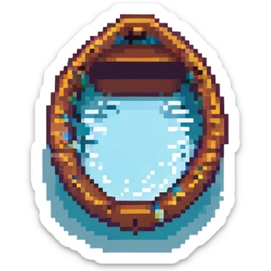 glass boat with water reflection sticker
