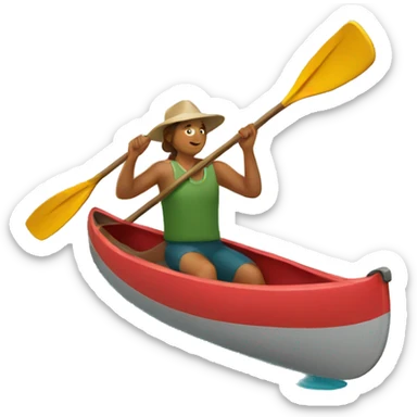 canoe paddling sticker