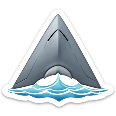 A shark fin sticker