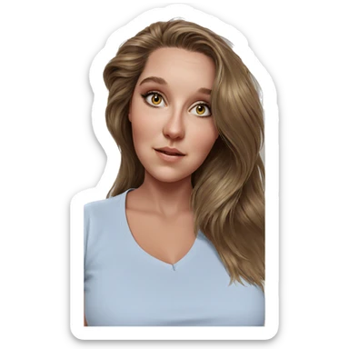 realistic portrait of a girl sticker