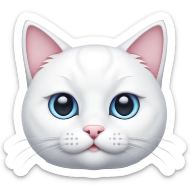 White cat sticker