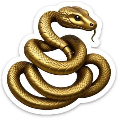 Snake sculpture sticker