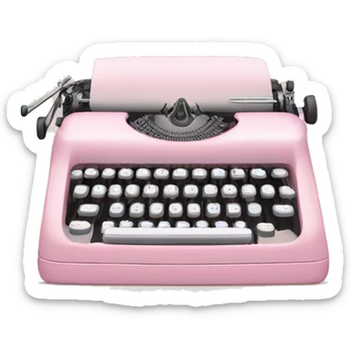 light pink typewriter sticker