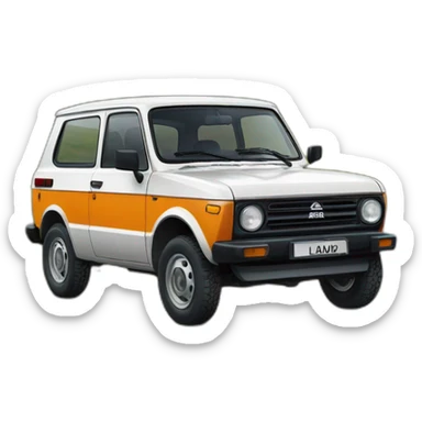 Armenian Lada niva sticker