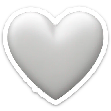 White heart  sticker