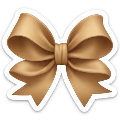 Light Brown bow  sticker
