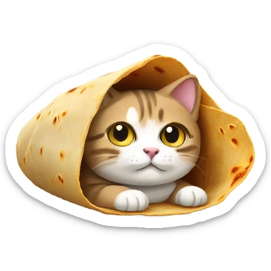 Burrito cat sticker