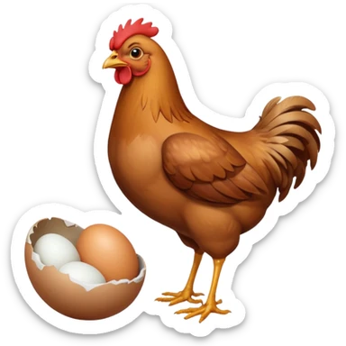 chicken and egg sticker