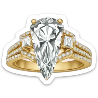 Big diamond wedding ring sticker