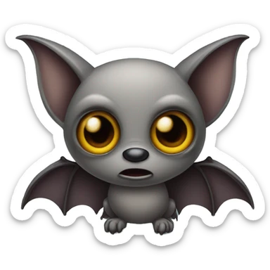 Bat with eyes sticker