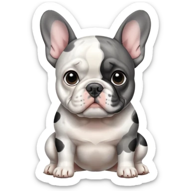 French bulldog that is tri Merle sticker
