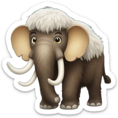 cute woolly mammoth sticker