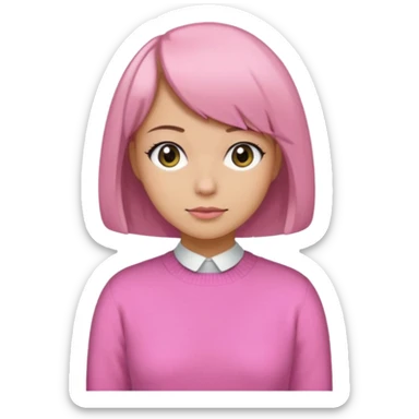 Secretary Out of office pink sweater sticker