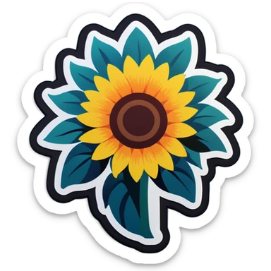 sunflower beach sticker