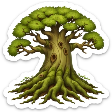 create a dnd style ancient_tree.png using 48x48 pixels size sticker