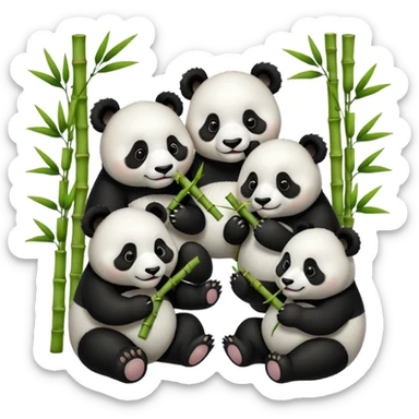 famille d'animaux chinois sticker