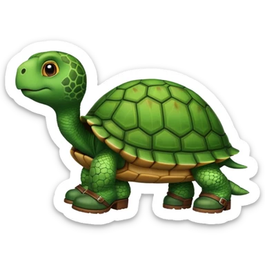Tortuga con botas  sticker