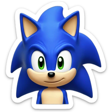 Blue Sonic the hedgehog sticker
