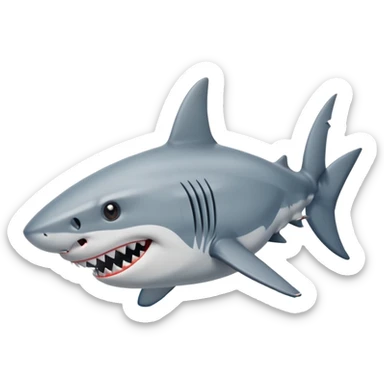 tiburón con zapatos  sticker