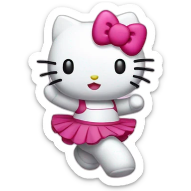 Hello kitty dancing sticker