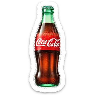 Coca Cola bottle with sparkles sticker