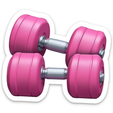 light pink dumbbell  sticker