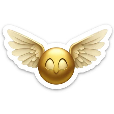 Golden Snitch with white wings sticker