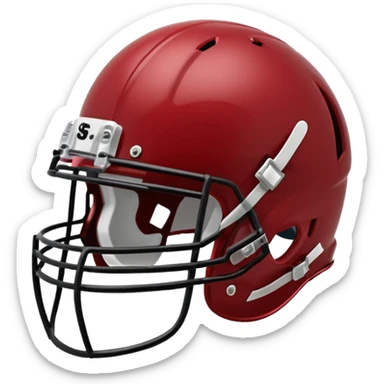 college football player helmets dark red  sticker