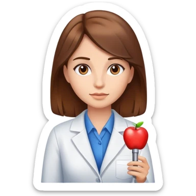 brown hair girl as a Phychologist sticker