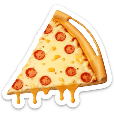 Slice of plain cheese pizza sticker