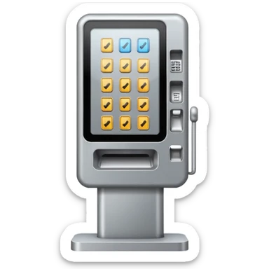 vending ticket machine sticker