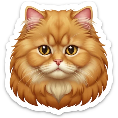 strawberry blonde persian cat sticker