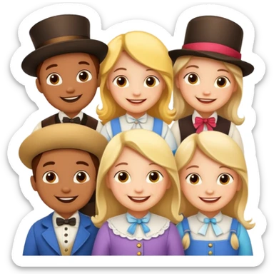 little to peep Nursery Rhyme Characters sticker