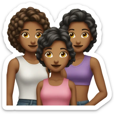 group of 4 girls  sticker