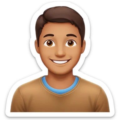 Man posing with lights sticker