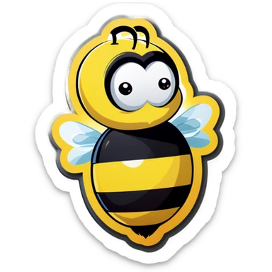 Bumble bee in pain sticker