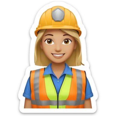 women, Waste Management, safety vest, trash picker sticker