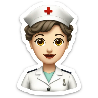 1920 nurse whit an uniform sticker