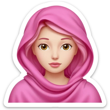 Kadın kapalı Pembe  sticker