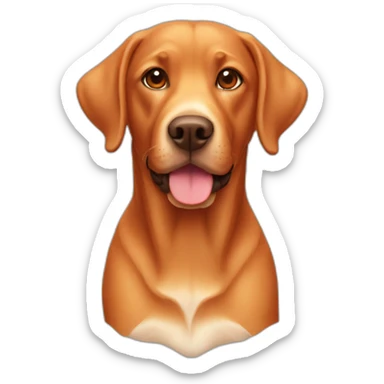 Red Labrador Italian style  sticker