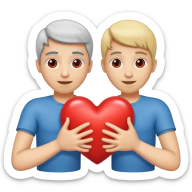 Un brazo abrazando un brazo abrazando un corazón un corazón sticker