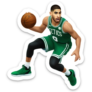 celtics player tatum dunking for the win sticker