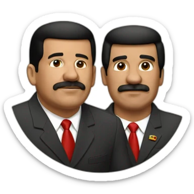 chavez y maduro besandose sticker