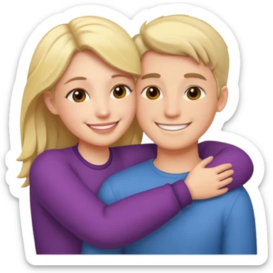 Una persona con otra enamorada sticker