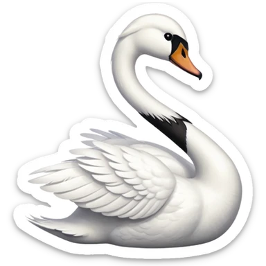swan facing right sticker