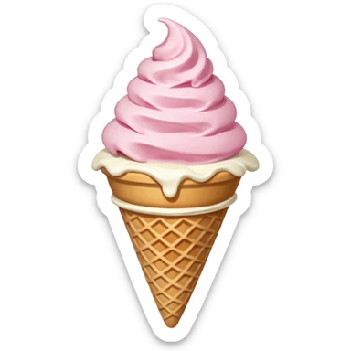 Sorvete rosa e branco sticker