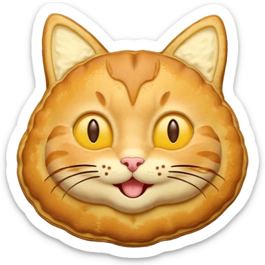 cat as pancake nice yellow pancakes like emoji sticker