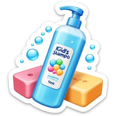 Soap and kids shampoo sticker